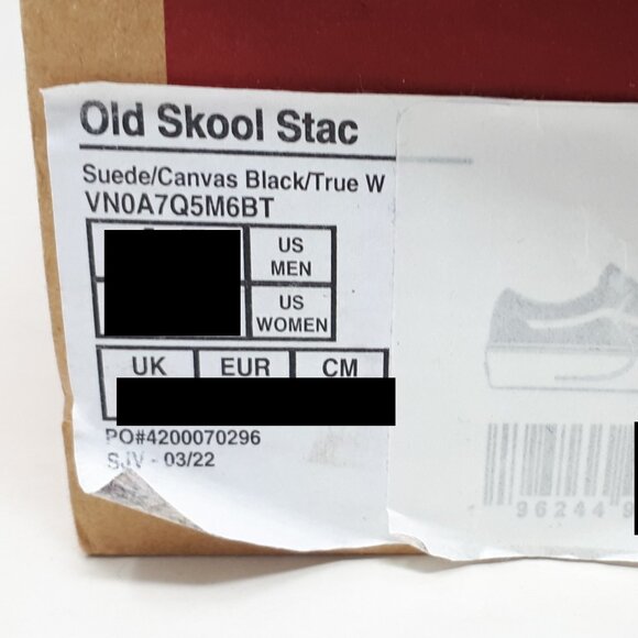 Vans Old Skool Stackform Platform Shoe Sneaker Suede Black Womens US Size NEW - Picture 10 of 12